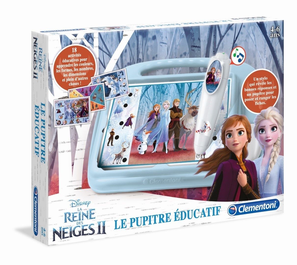 Clementoni 52409 Pupitre Éducatif Disney La Reine des Neiges 2