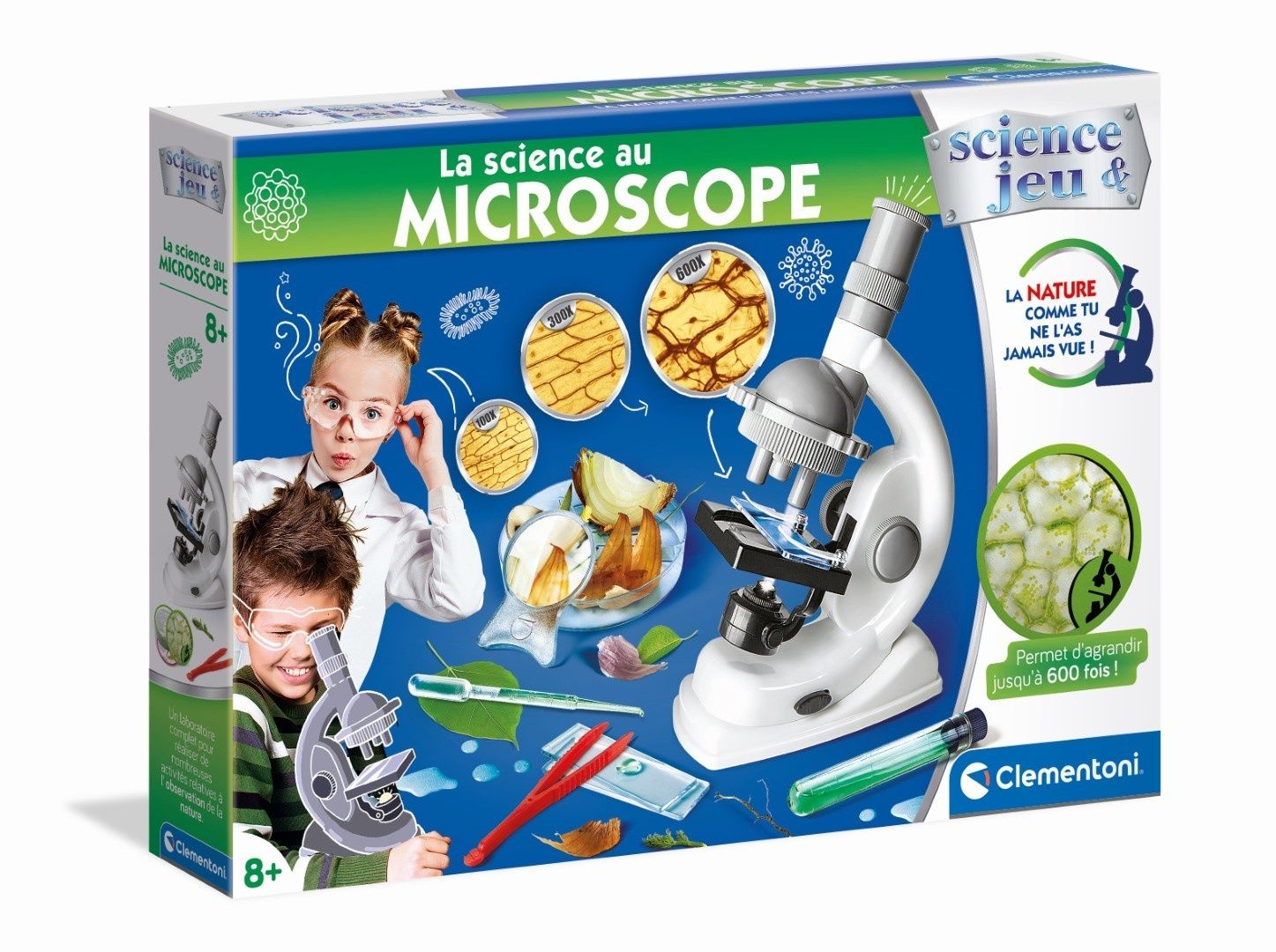 Clementoni 52525 Science et Jeu La Science au Microscope Jeu Scientifique Version française et Plus