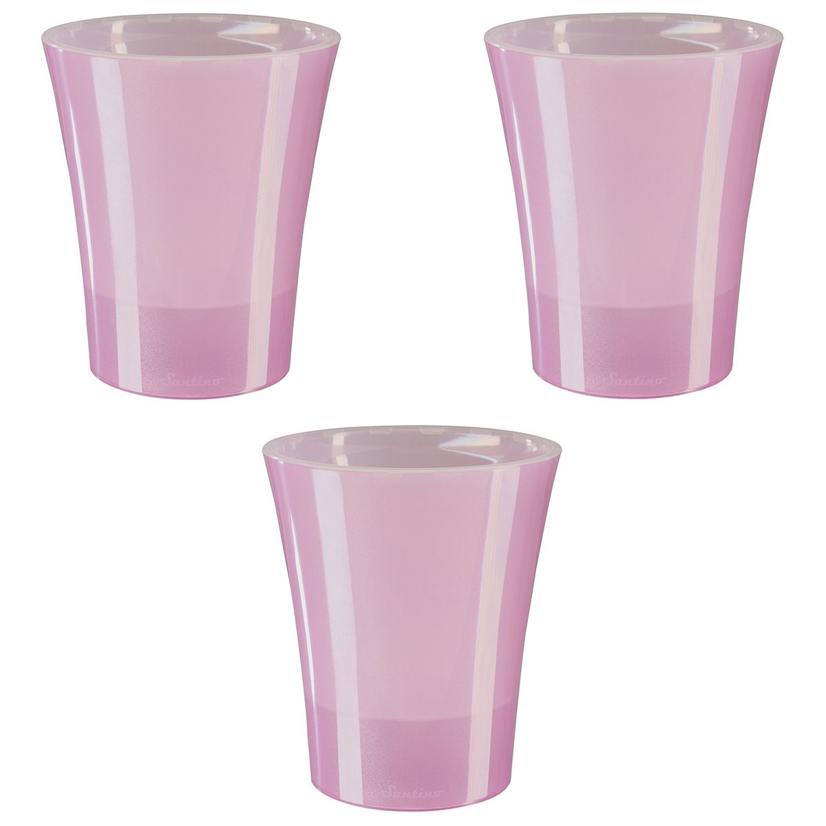 Lot De 3 Pots Pour Orchidées Avec Réserve D'eau - Arte-Dea Rose Transparent 2 Litres