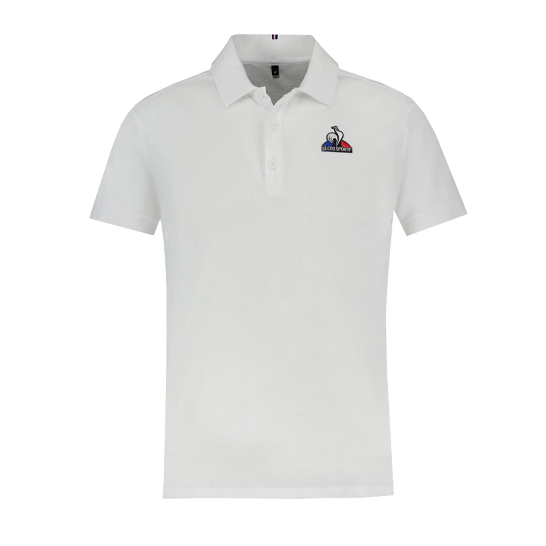 polo manches courtes le coq sportif ess polo ss n1 m blanc l - L