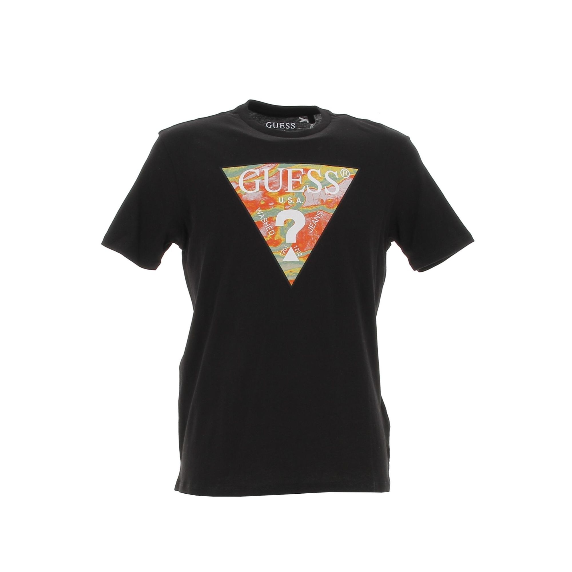 T shirt Guess SS BSC ABSTRACT TRI LOGO TEE EU - vue 2