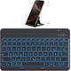 Clavier Sans Fil Bluetooth Avec Support, Mini Clavier Portable Rétroéclairé Rechargeable Silencieux, Clavier Azerty Français Pour Ios Android Windows, Noir