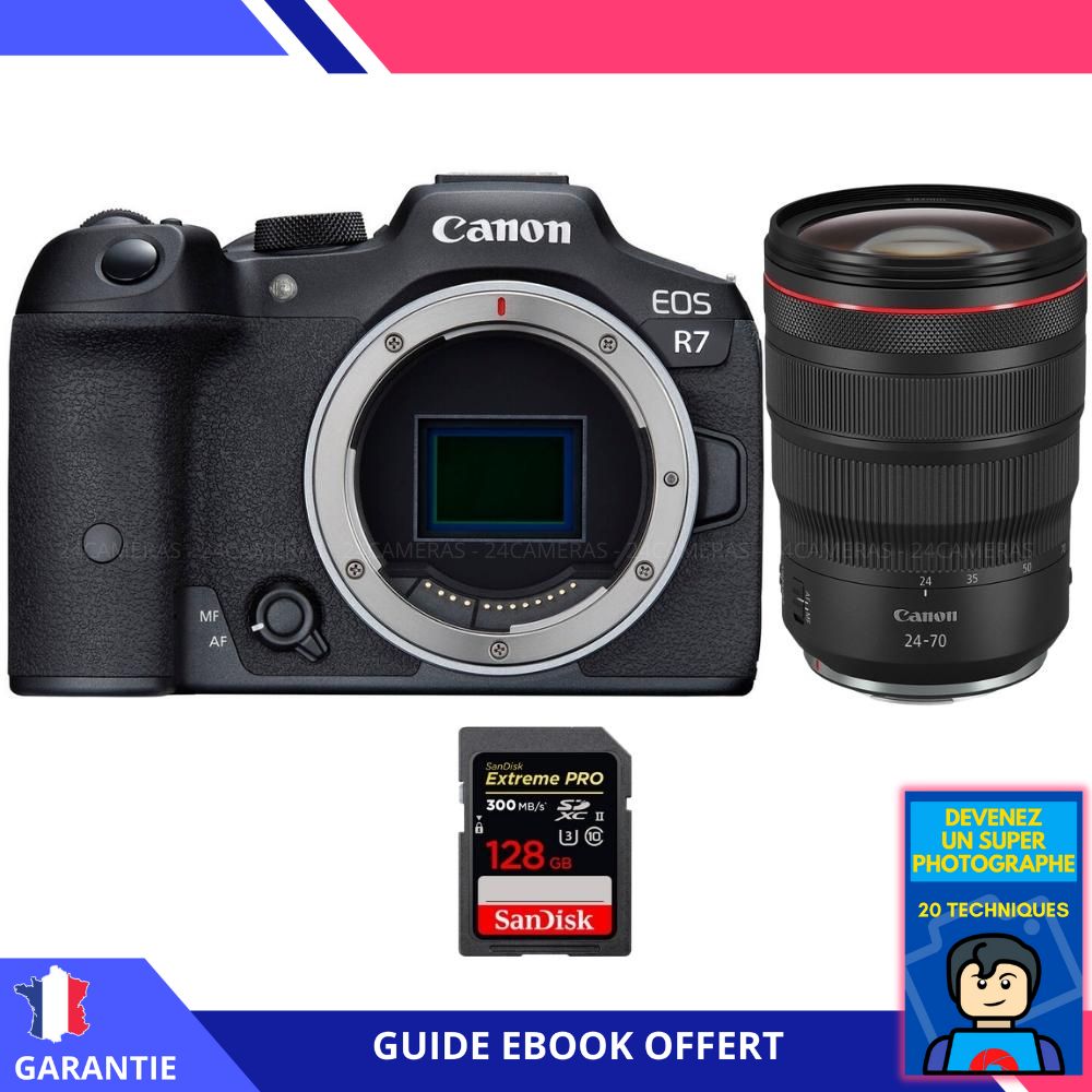 Canon EOS R7 + RF 24 70mm F2.8 IS USM + 1 SanDisk Extreme PRO UHS II SDXC 300 MB/ + Ebook 'Devenez Un Super Photographe' Hybride Canon - vue 2