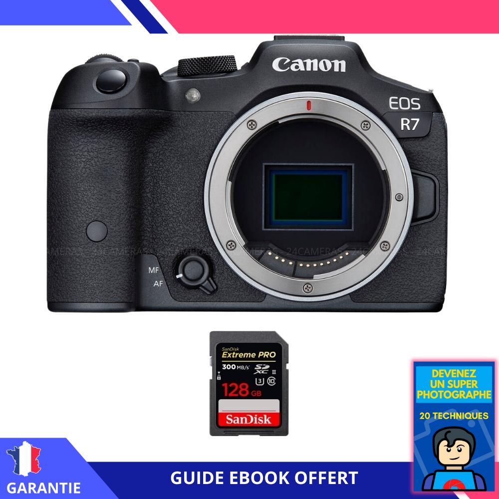 Canon EOS R7 + 1 SanDisk Extreme PRO UHS II SDXC 300 MB/ + Ebook 'Devenez Un Super Photographe' Hybride Canon - vue 2