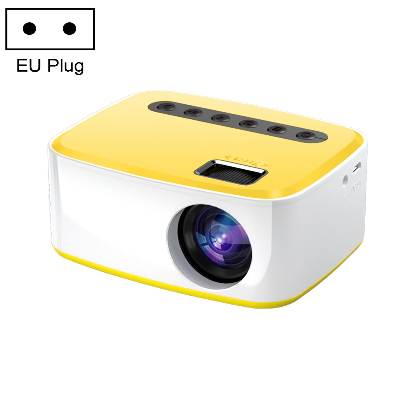 Mini Vidéoprojecteur HD Portable 400 Lumens LED Avec Fonction Écran Partagé Jaune YONIS