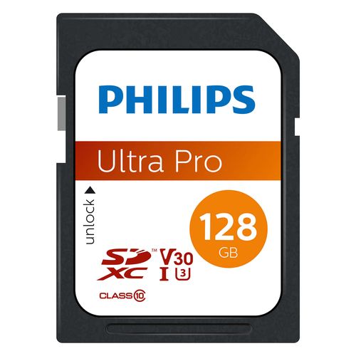 Carte Philips SDXCCarte Philips SDXC Classe UHS I U3 4K