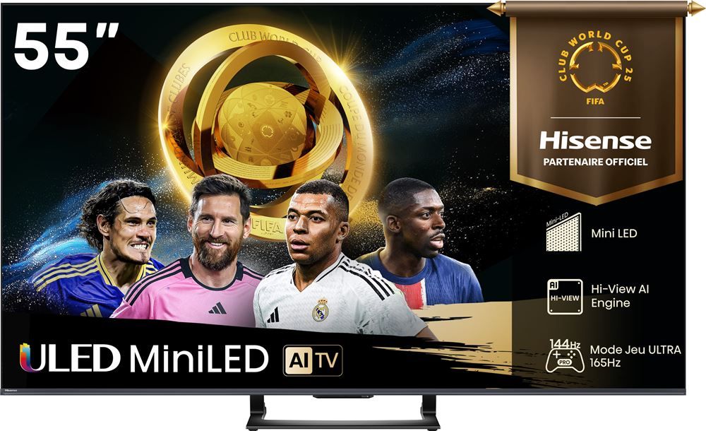 TV ULED MiniLed Hisense 4K UHD 55U79Q 139 cm 2025 - vue 2
