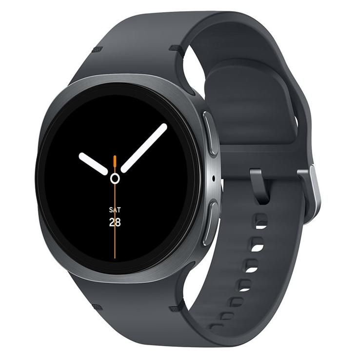 Samsung Galaxy Watch8 - 40 mm - graphite - Montre connectée avec bracelet sport - caoutchouc - graphite - taille du bracelet : S/M - affichage 1.34 - 32 Go - NFC, Bluetooth, Wi-Fi - 30 g