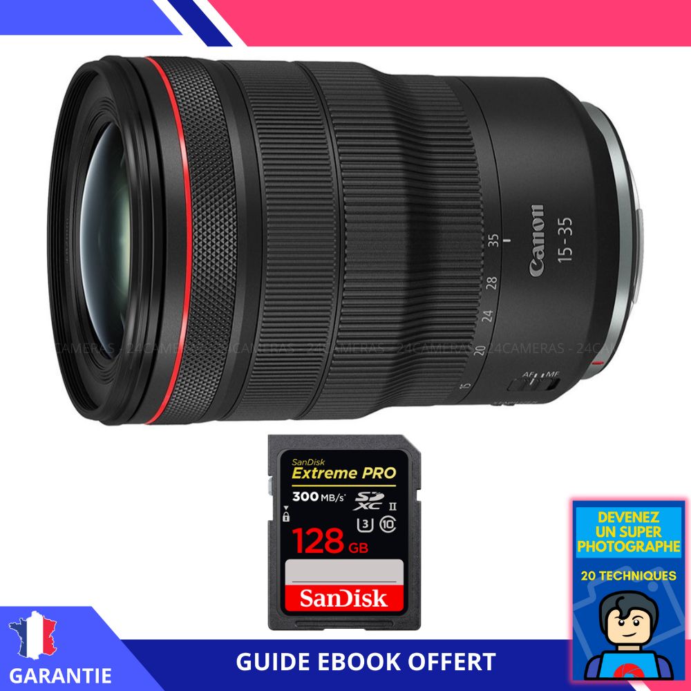 Canon RF 15 35mm f/ IS USM + 1 SanDisk UHS II 300 MB/ + Ebook 'Devenez Un Super Photographe