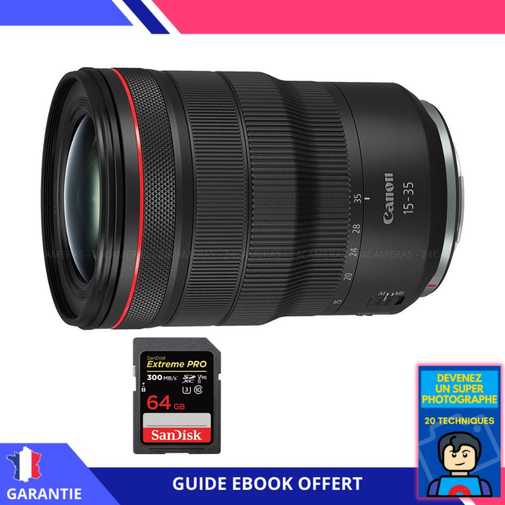 Canon RF 15 35mm f/ IS USM + 1 SanDisk UHS II 300 MB/ + Ebook 'Devenez Un Super Photographe - vue 2