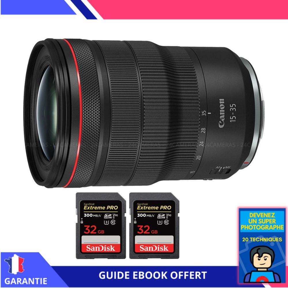 Canon RF 15 35mm f/ IS USM + 2 SanDisk UHS II 300 MB/ + Ebook 'Devenez Un Super Photographe - vue 3