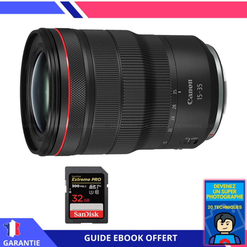 Canon RF 15 35mm f/ IS USM + 1 SanDisk UHS II 300 MB/ + Ebook 'Devenez Un Super Photographe - vue 3