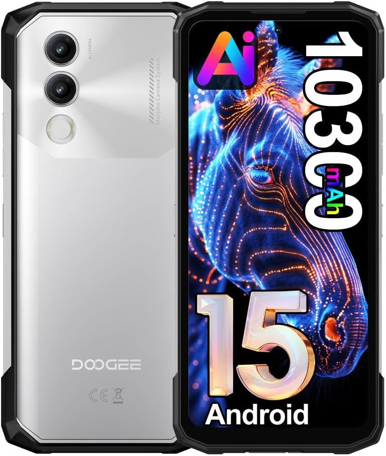 DOOGEE Blade 20 Incassable Android 15 10300 mAh/ 20 Go + / 4G 6.6 HD 3 Fentes pour CartesNFC