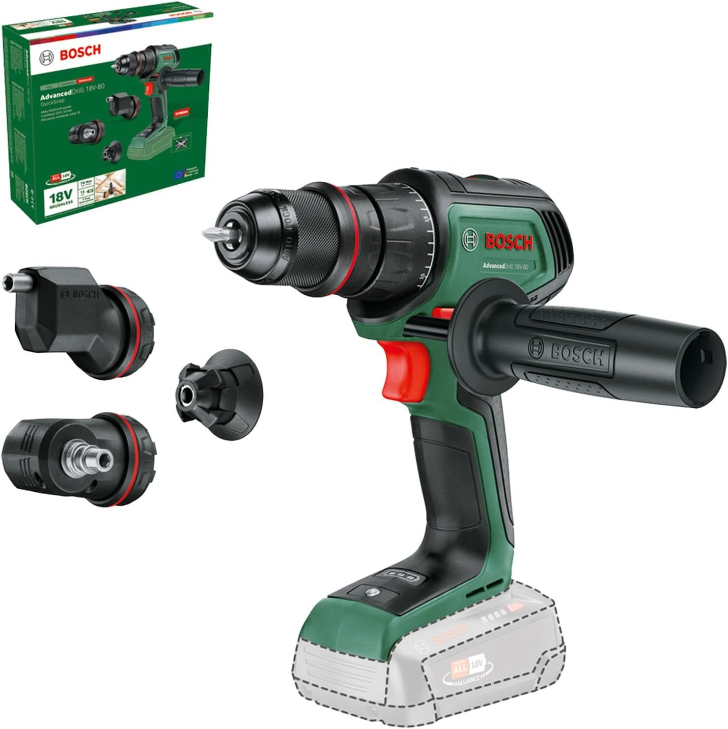 Perceuse sans fil Bosch 18V 80 sans batterie - vue 2