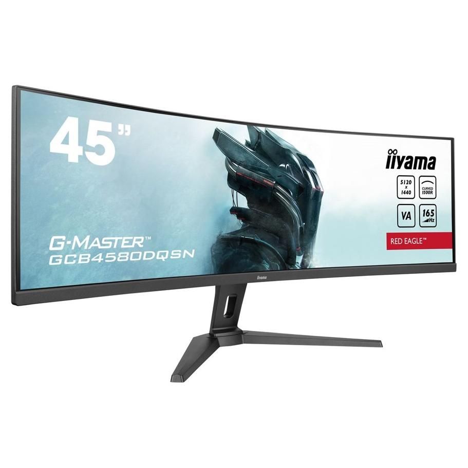 iiyama G-MASTER Red Eagle GCB4580DQSN-B1 - Écran LED - jeux - incurvé - 44.5 - 5120 x 1440 Dual Quad HD @ 165 Hz - VA - 450 cd/m² - 3000:1 - 0.8 ms - 2xHDMI, DisplayPort, 2xUSB-C - haut-parleurs...