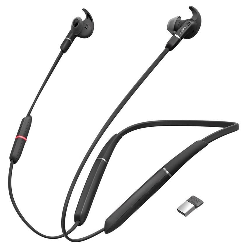 Casque Evolve 65e UC & Link 370 Sans fil Minerve BureauCentre d'appels Micro USB Bluetooth Neuf