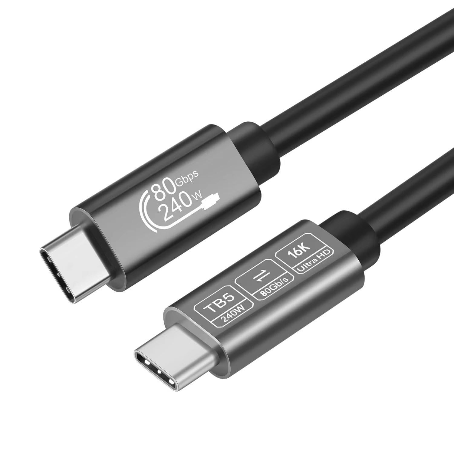 Alvin's Cables Câble Thunderbolt 5, 6.6ft USB-C Vers USB-C Cable