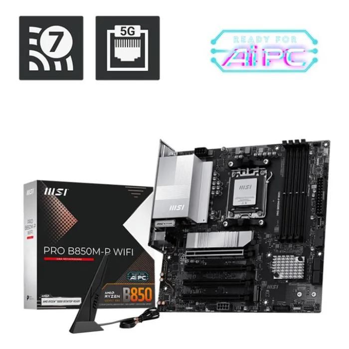 MSI PRO B850M-P WIFI AMD B850 Emplacement AM5 micro ATX