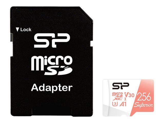 SILICON POWER Superior Carte mémoire flash adaptateur microSDXC vers SD inclus e A1 / Video Class V30 / UHS I U3 / Class10 microSDXC UHS I - vue 4