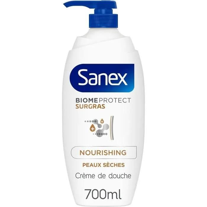SANEX BiomeProtect Surgras Nourishing Respectueuse du Microbiome Cutané Gel douche Mixte Homme et Femme 700 ml - vue 9