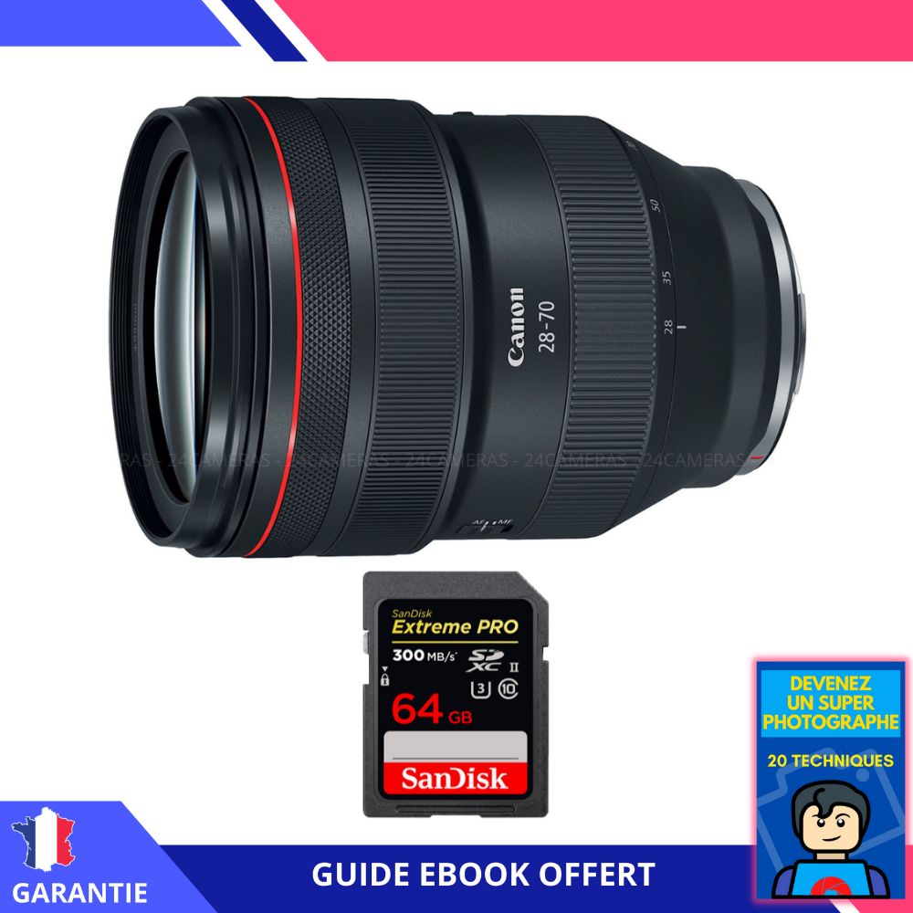Canon RF 28 70mm f/ USM + 1 SanDisk UHS II 300 MB/ + Ebook 'Devenez Un Super Photographe - vue 3
