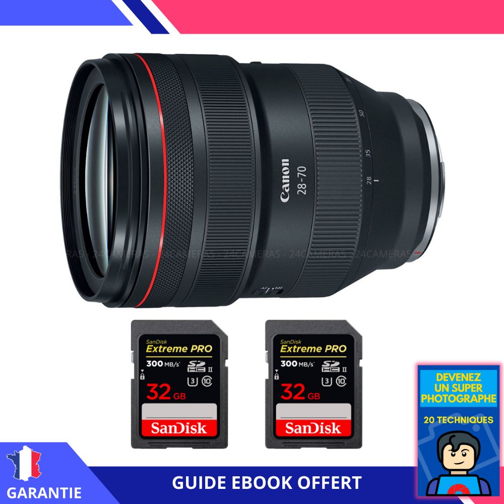 Canon RF 28 70mm f/ USM + 2 SanDisk UHS II 300 MB/ + Ebook 'Devenez Un Super Photographe - vue 2