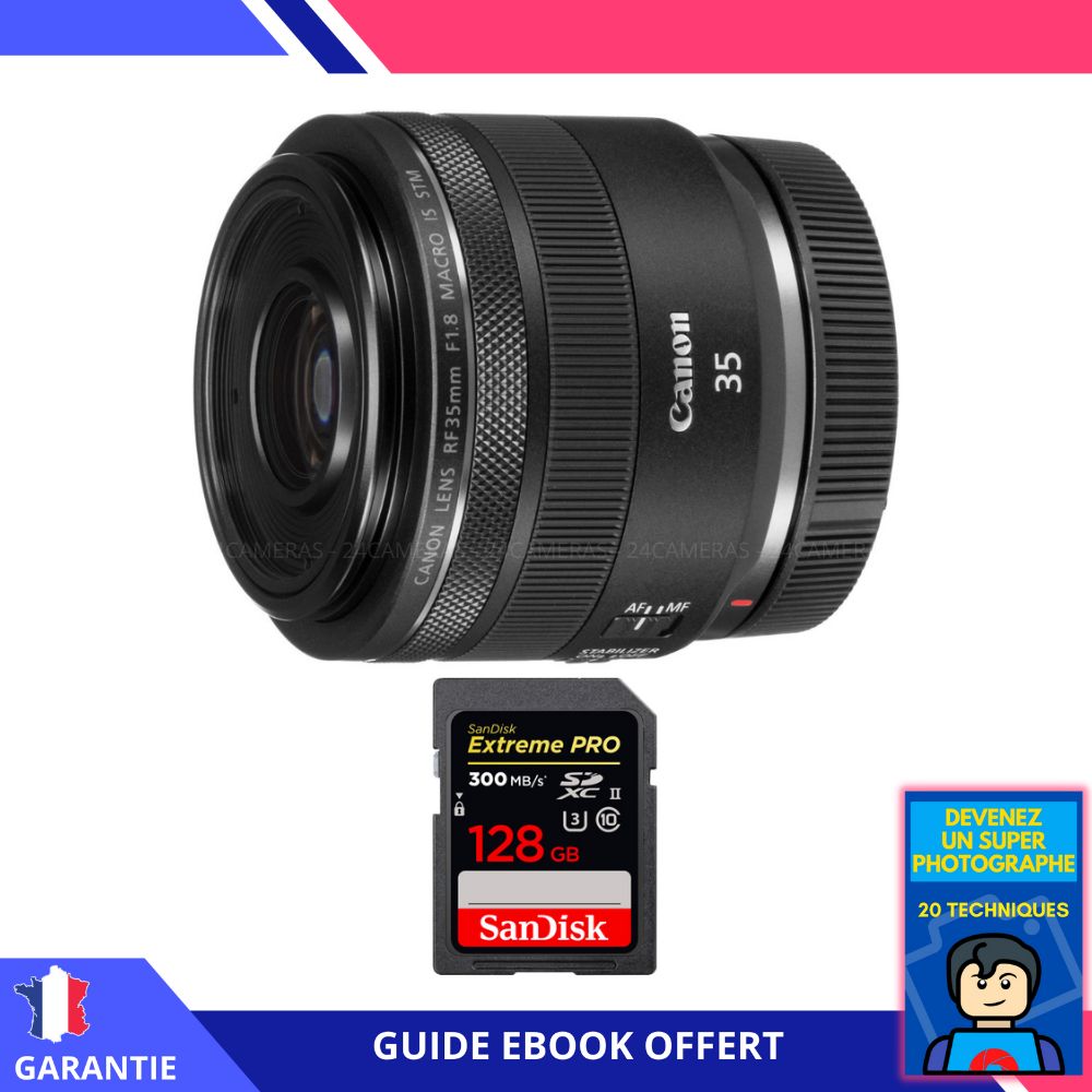 Canon RF 35mm f1.8 Macro IS STM + 1 SanDisk UHS II 300 MB/ + Ebook 'Devenez Un Super Photographe - vue 3