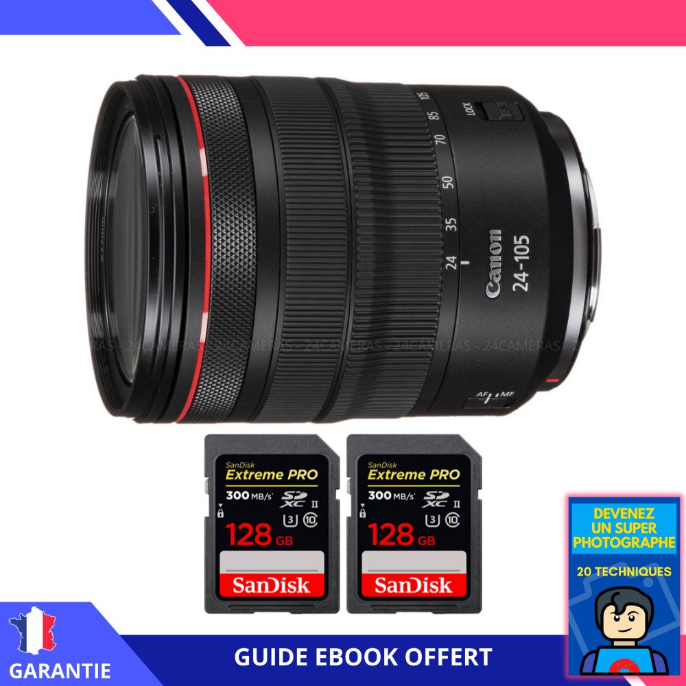 Canon RF 24 105 mm f/ IS USM + 2 SanDisk Extreme PRO UHS II 300 MB/ + Ebook 'Devenez Un Super Photographe - vue 3