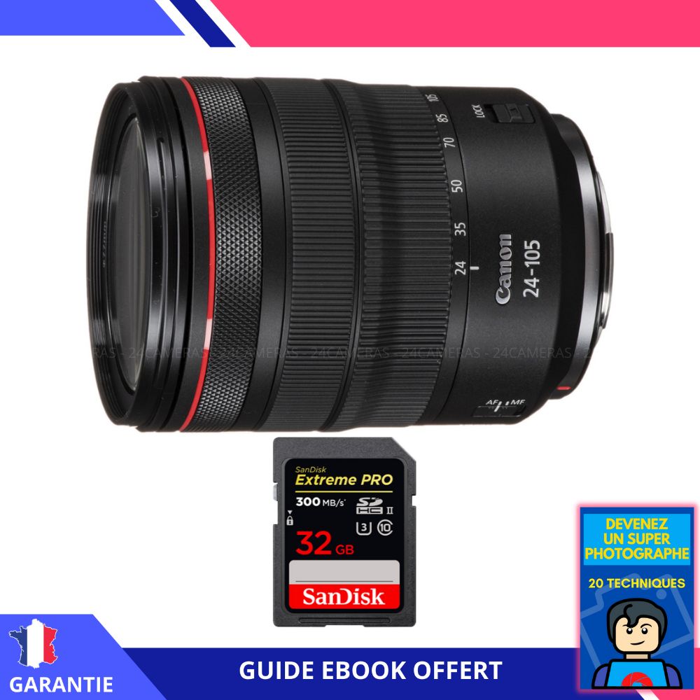 Canon RF 24 105 mm f/ IS USM + 1 SanDisk Extreme PRO UHS II 300 MB/ + Ebook 'Devenez Un Super Photographe - vue 2