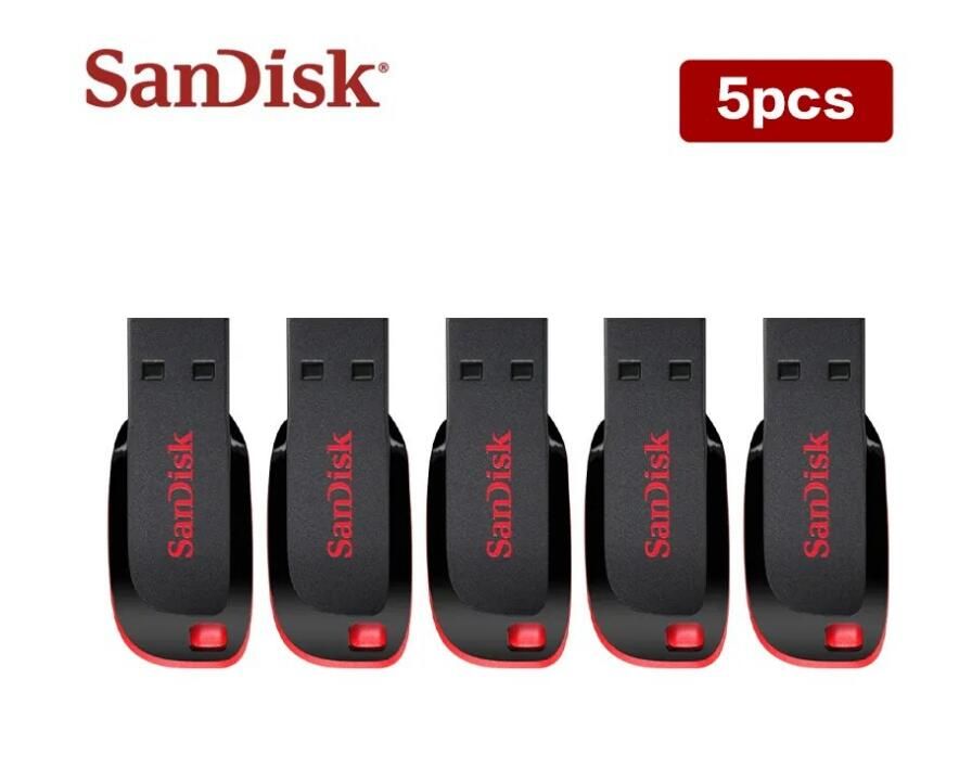 5 x SanDisk Cruzer Blade Clé USB paquet de cinq vérifier 'emballage du produit