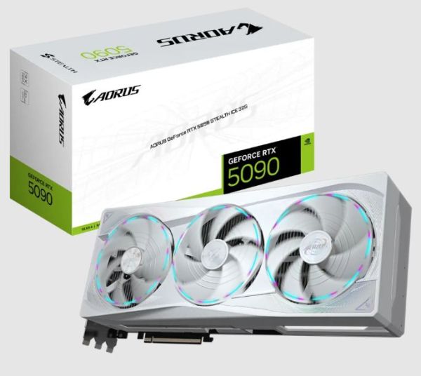 Gigabyte GV N5090AORUSST ICE 32GD AORUS Stealth ICE 32G GeForce RTX 5090 GDDR7 PCI Express