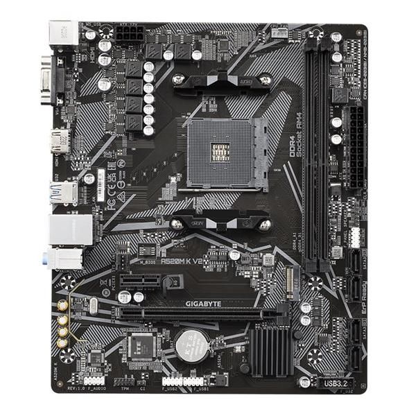 GIGABYTE Carte mère A520M K V2 Prend en charge les processeurs AMD Ryzen série 5000 AM4 jusqu'à 5100MHz DDR4 OC PCIe Gen3 x4 .2 LAN GbE USB 3.2 Gen 1 Neuf - vue 4
