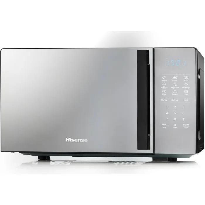 Hisense H20MOMBS4HG Micro ondes Ouverture de Porte a Gauche Ecran LED avec Boutons 9 Fonctions Grill Tubulaire Coule