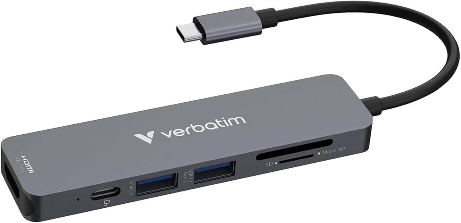 Verbatim 32156 hub & concentrateur USB 3.2 Gen 1 3.1 Gen 1 Type C 5000 Mbit/