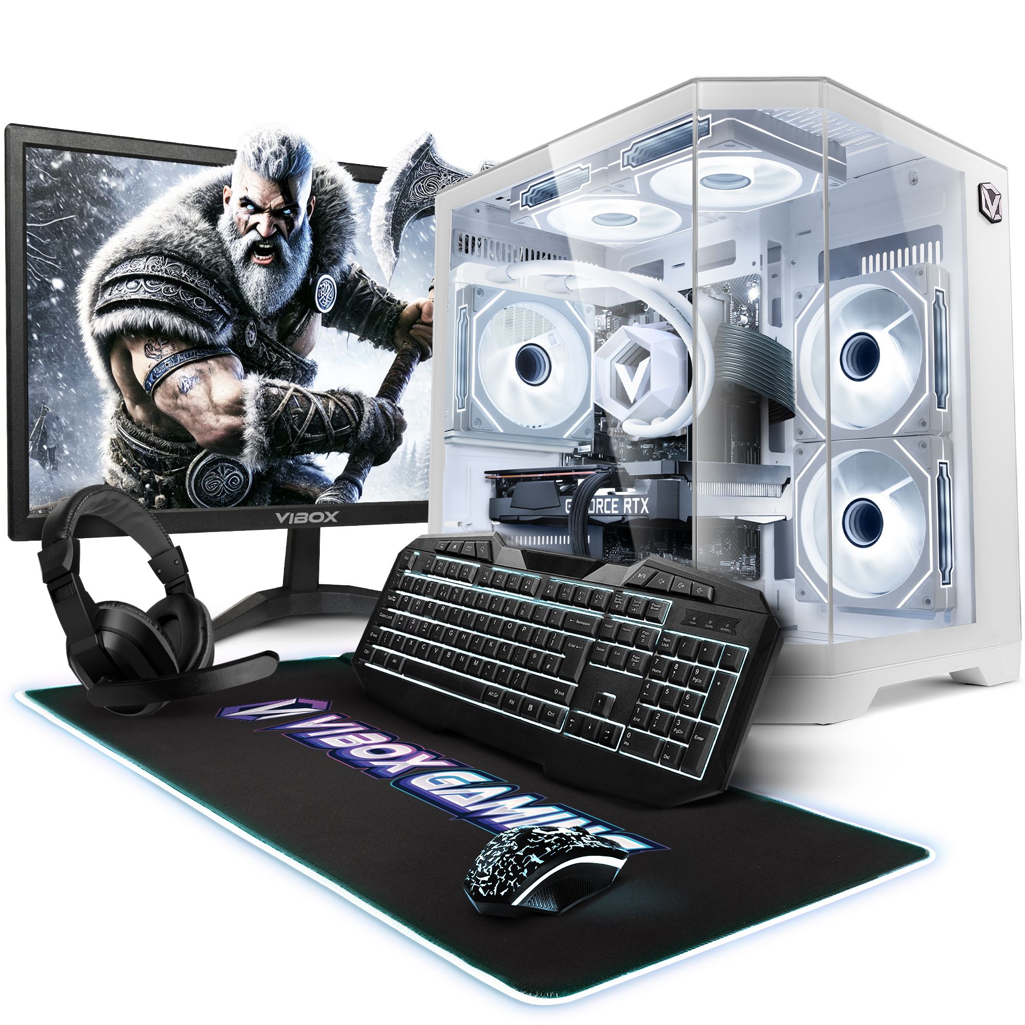 Vibox V 1 PC Gamer AMD Ryzen 5 4500 Processeur 4.1GHz Nvidia GTX 1650 4Go RAM 480Go SSD Windows 11 WiFi - vue 2