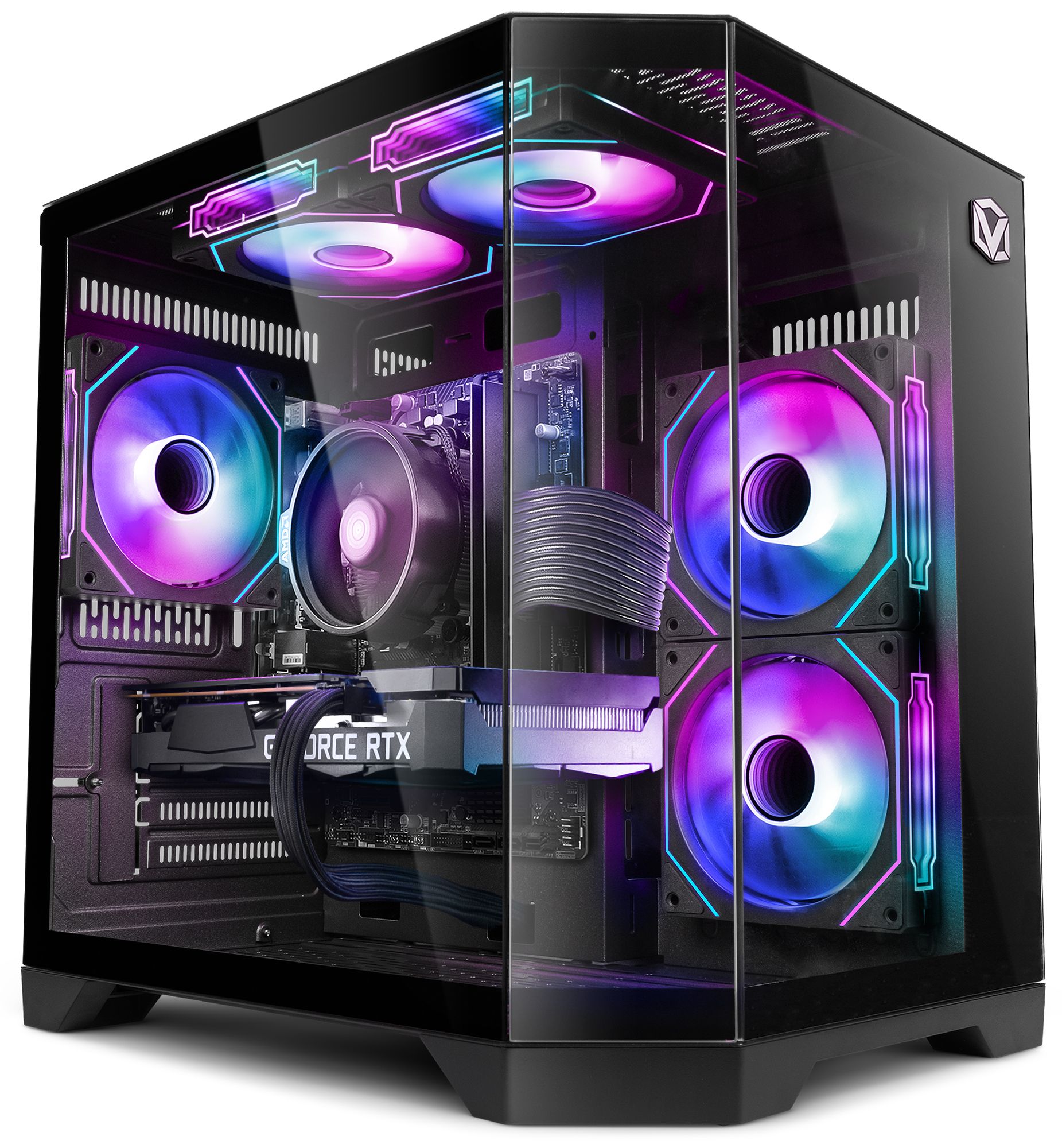 Vibox VI 23 PC Gamer AMD Ryzen 3200GE Processeur 4GHz Radeon Vega 8 Graphiques RAM HDD Windows 11 WiFi - vue 2