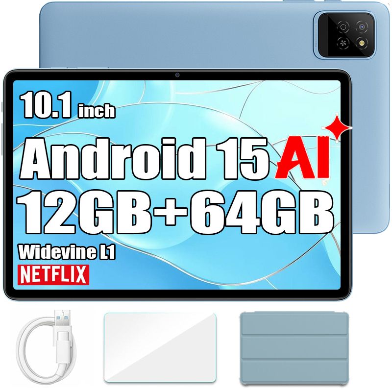 Tablette Tactile Oscal Pad 30 Wifi Doke AI 10 1 60Hz FHD 12Go SD Android 15 6600 mAh Face ID Widevine L1 - vue 2