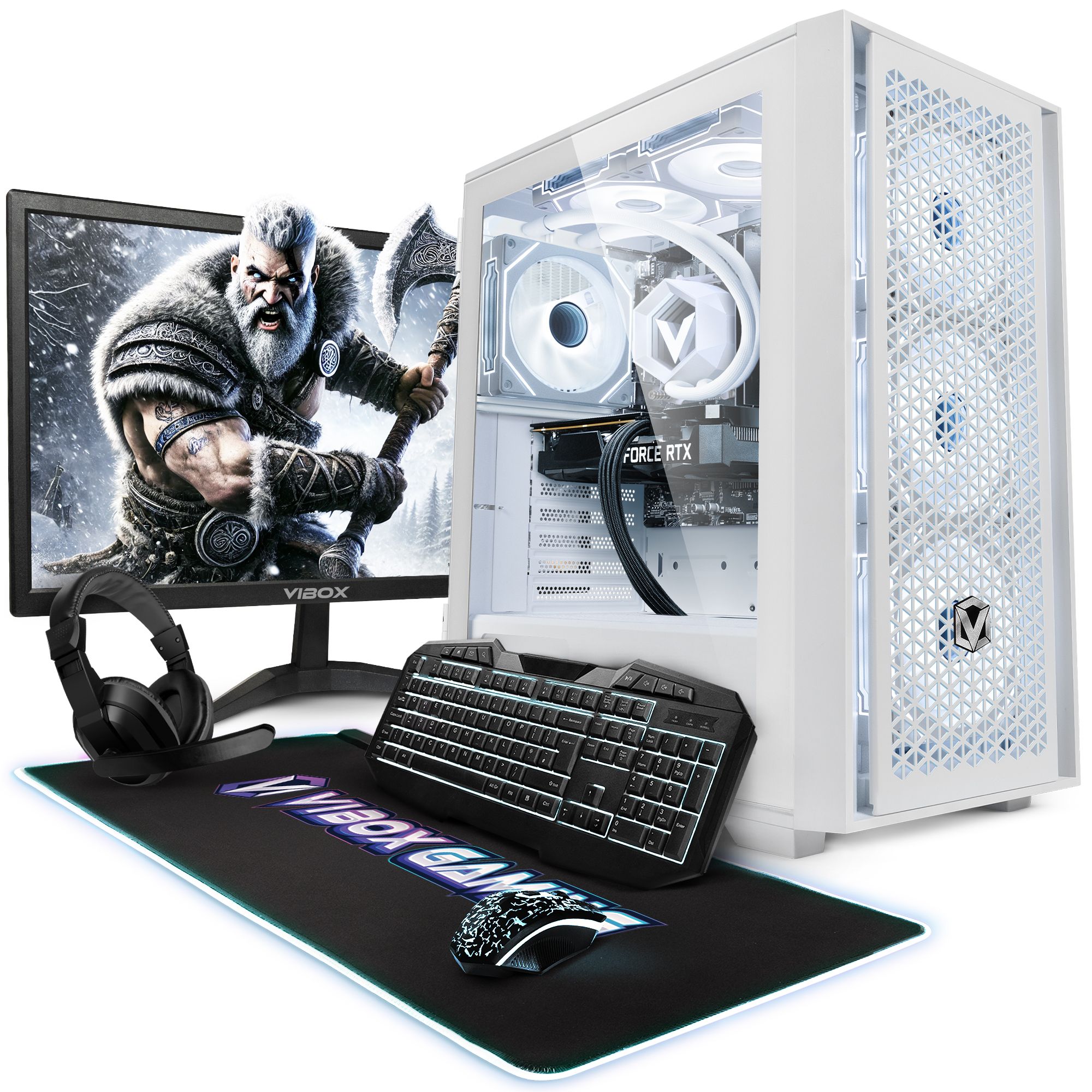 Vibox I 30 PC Gamer 22 Écran Pack Quad Core AMD Ryzen Processeur 4GHz Radeon Vega 8 Graphique RAM 480Go SSD Windows 11 WiFi - vue 2