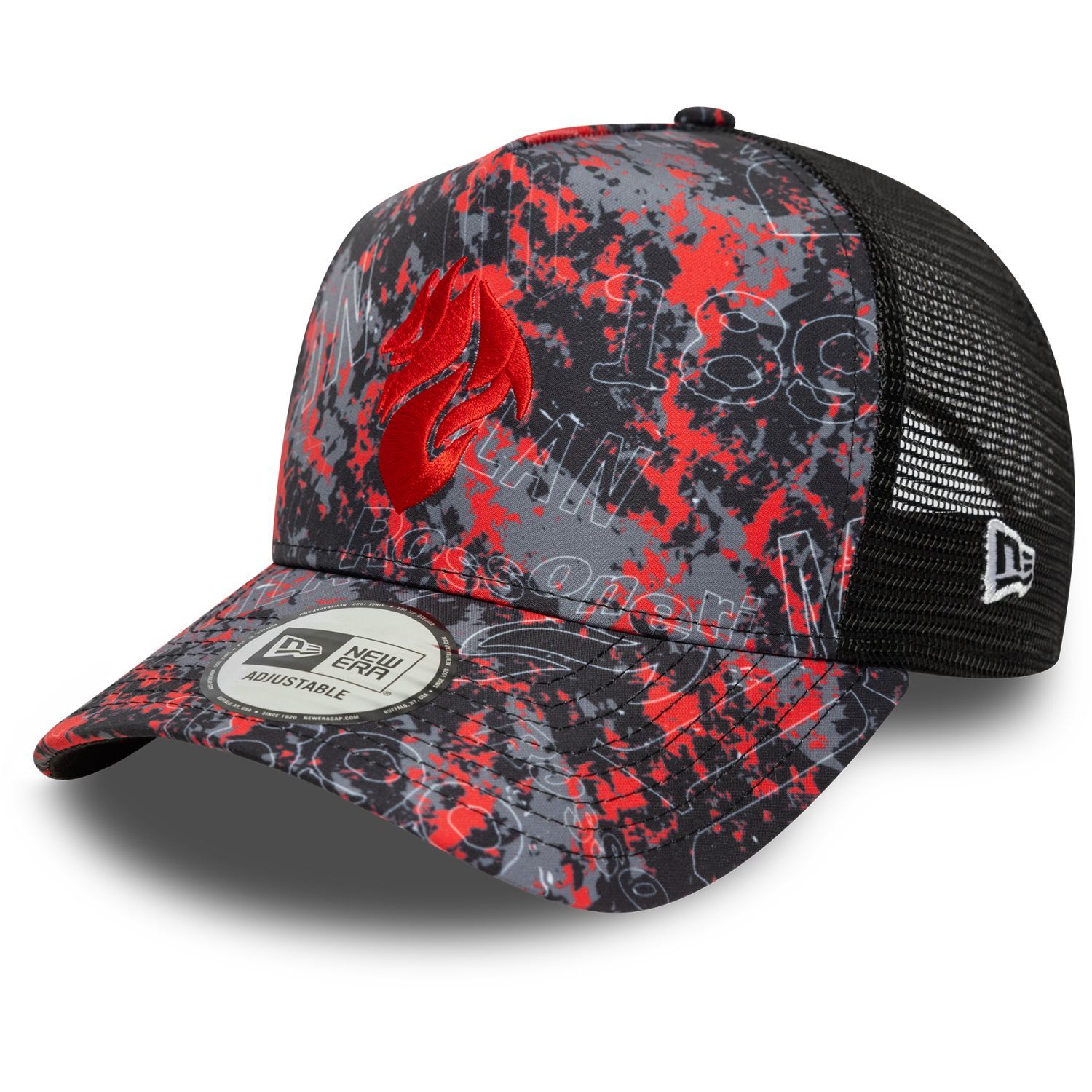 new era a frame trucker cap ac milan grafiti Unique