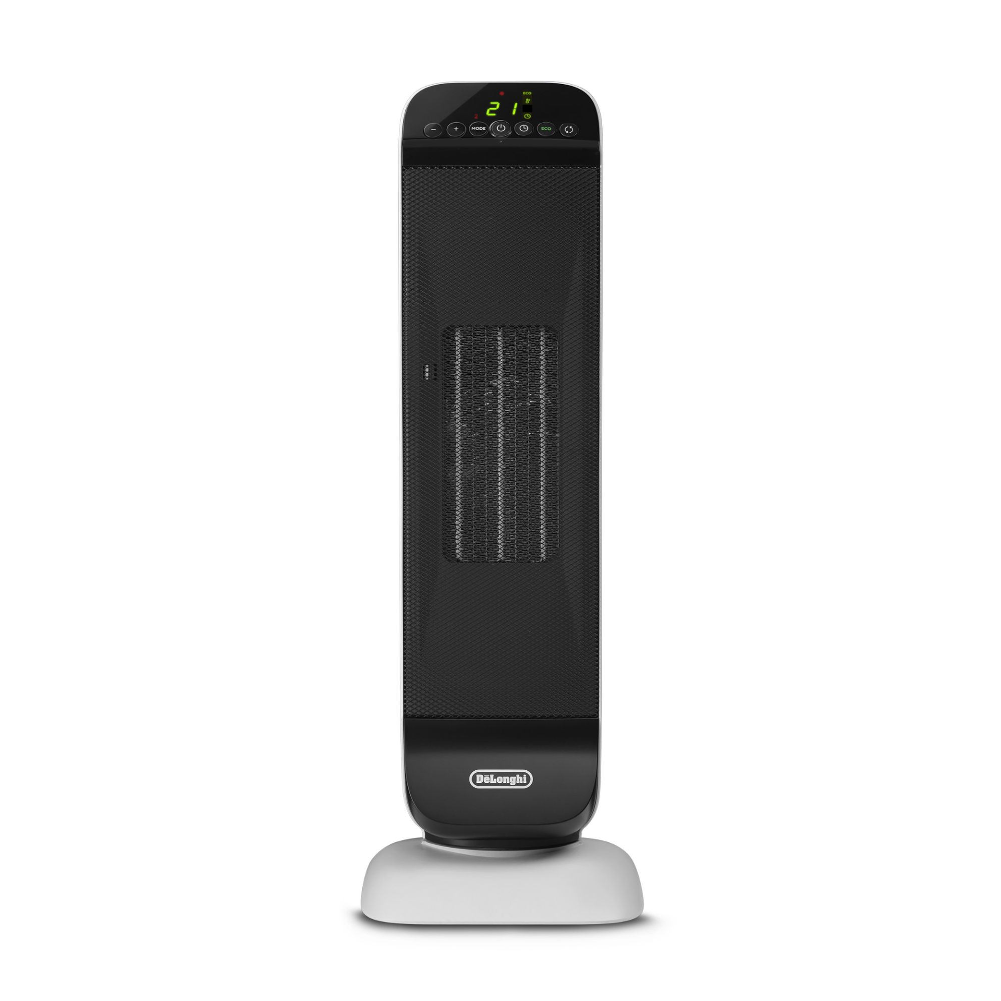 De'Longhi Radiateur soufflant en céramique tour avec 2 niveaux de puissance télécommande minuterie 24 h fonction éco thermostat