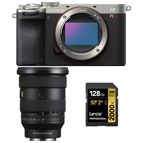 Sony Alpha a7CR (argent) Appareil photo sans miroir+Sony FE 16-35mm f2.8 GM II+Lexar 128Go Professional 2000x UHS-II Carte mémoire SDXC