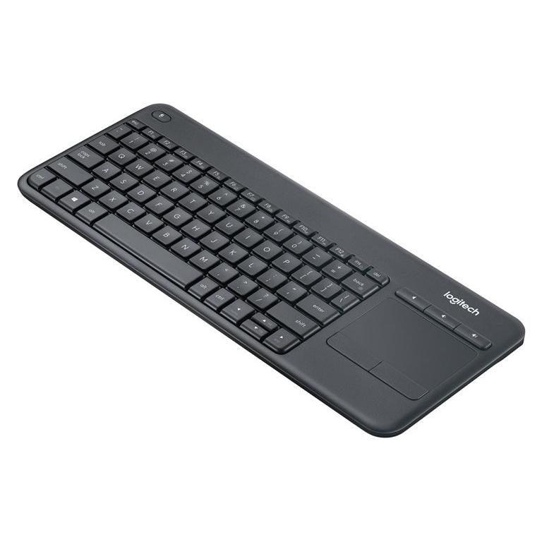Clavier tactile sans fil Logitech K400 Plus - Clavier - sans fil - 2.4 GHz - Français - noir