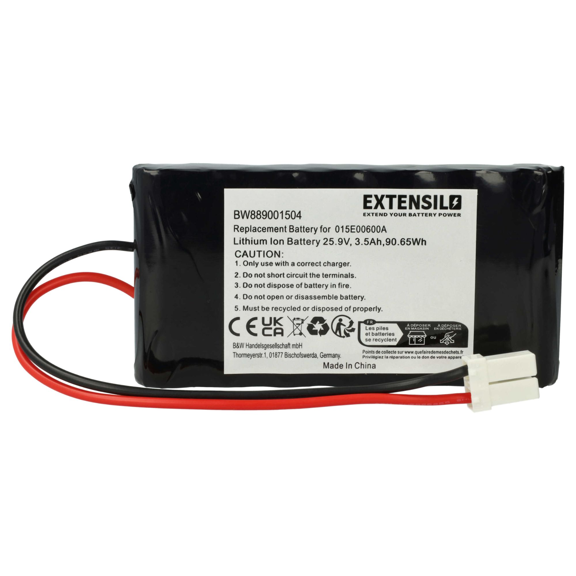 vhbw Batterie compatible avec Techline Next Tech LX2, DX2, D1, DX1 3500mAh, 25,9V, Li-ion