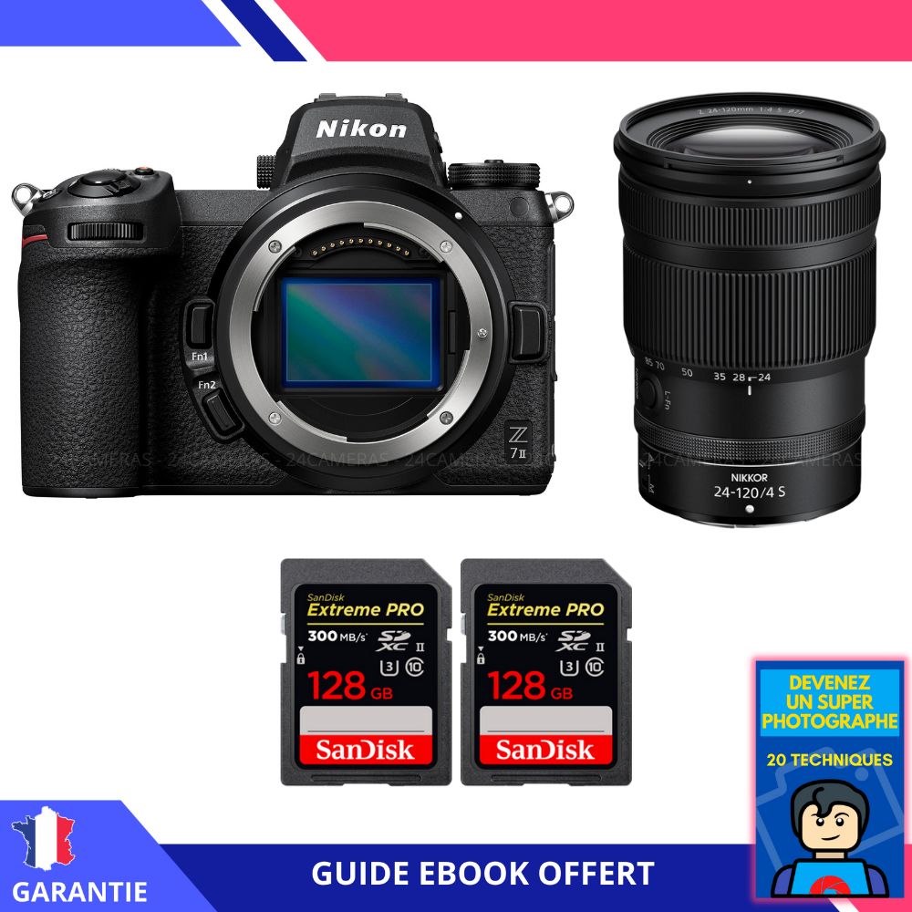 Nikon Z7 II + Z 24 120mm f4 + 2 SanDisk Extreme PRO UHS II SDXC 300 MB/ + Ebook 'Devenez Un Super Photographe - vue 3