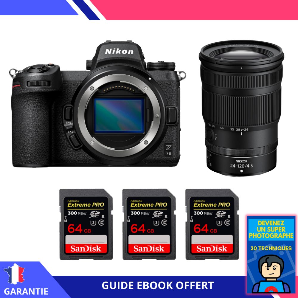 Nikon Z7 II + Z 24 120mm f4 + 3 SanDisk Extreme PRO UHS II SDXC 300 MB/ + Ebook 'Devenez Un Super Photographe - vue 2