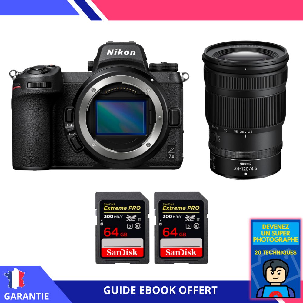 Nikon Z7 II + Z 24 120mm f4 + 2 SanDisk Extreme PRO UHS II SDXC 300 MB/ + Ebook 'Devenez Un Super Photographe - vue 2