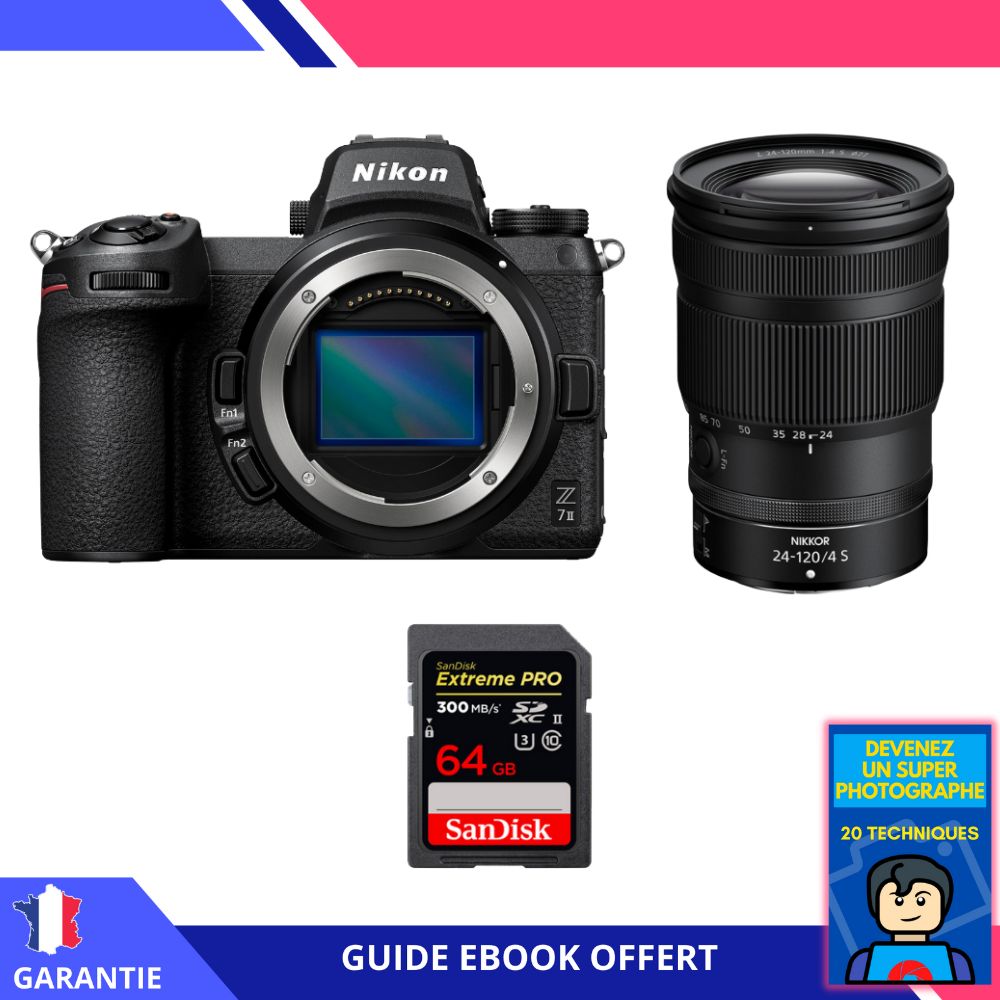 Nikon Z7 II + Z 24 120mm f4 + 1 SanDisk Extreme PRO UHS II SDXC 300 MB/ + Ebook 'Devenez Un Super Photographe - vue 3