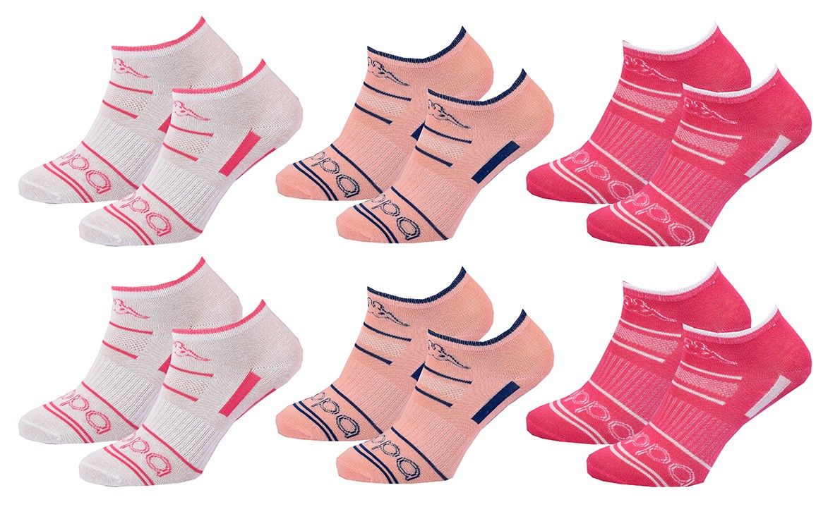 chaussettes enfant sneaker kappa lot de 6 pack de 6 paires 5610 35/