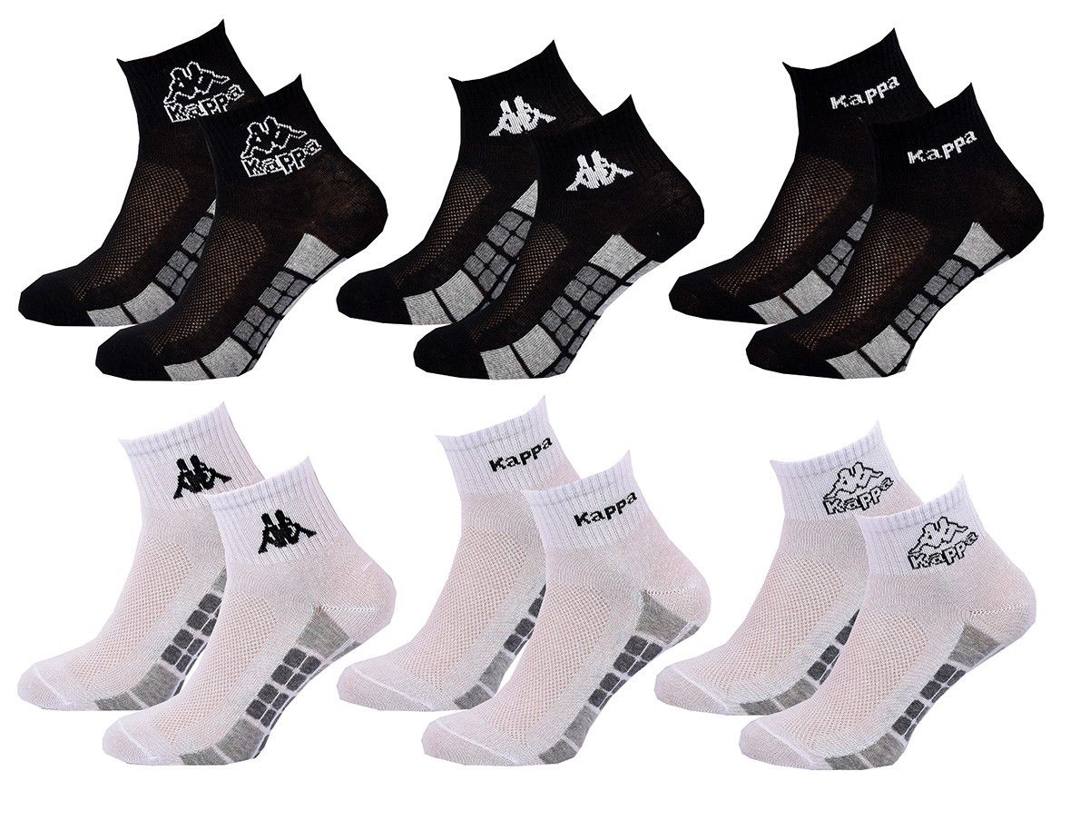 chaussettes enfant quarter kappa lot de 6 pack de 6 paires 7748 31/