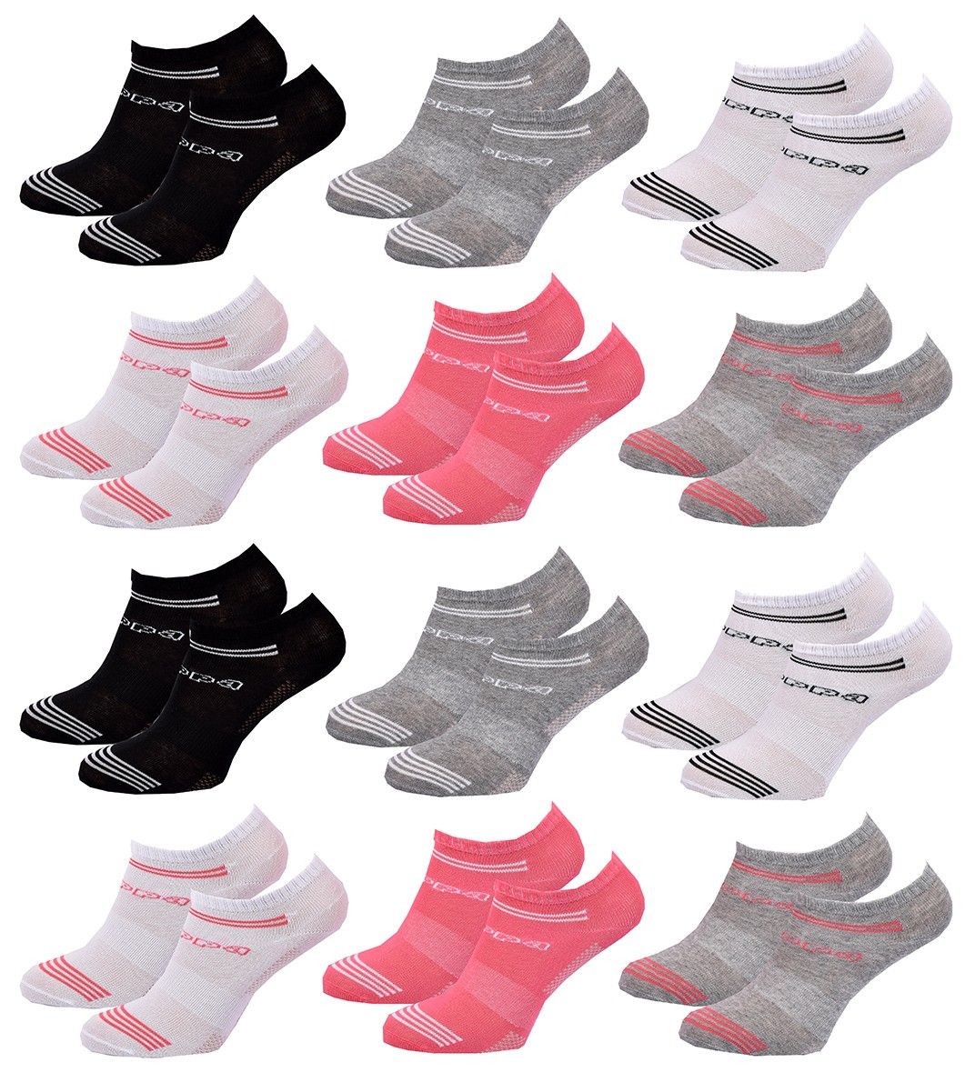 chaussettes enfant sneaker kappa pack de 12 paires 7847 36/